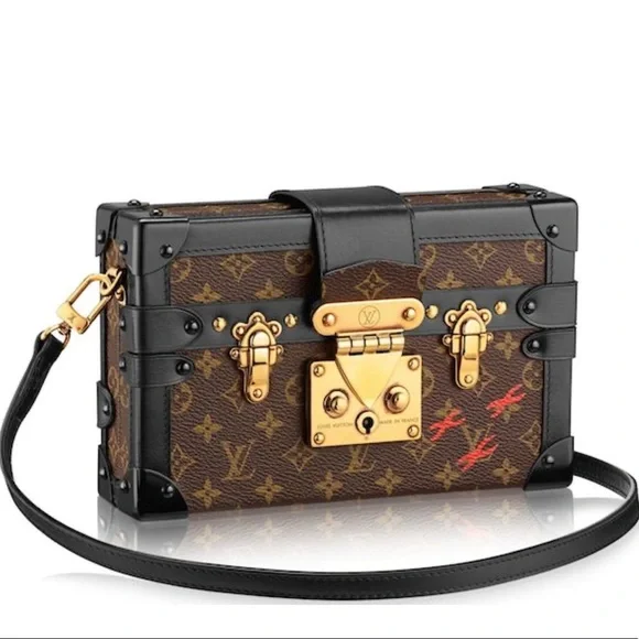 Petite Malle 2021 LV Louis Vuitton Handbag Crossbody Clutch Logo FULL SET ! - Picture 13 of 16